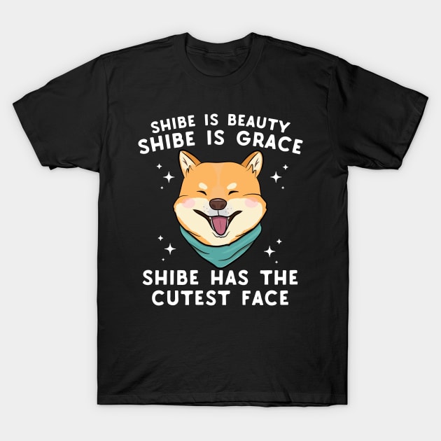 Shibe Is Beauty Shibe Is Grace T-Shirt by Eugenex